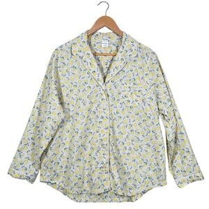 Hanna Andersson Pima Cotton Floral Sleep Shirt Pajama Top Large Lounge